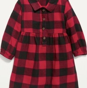 Red Buffalo Plaid Girl's Old Navy Dress Size 8